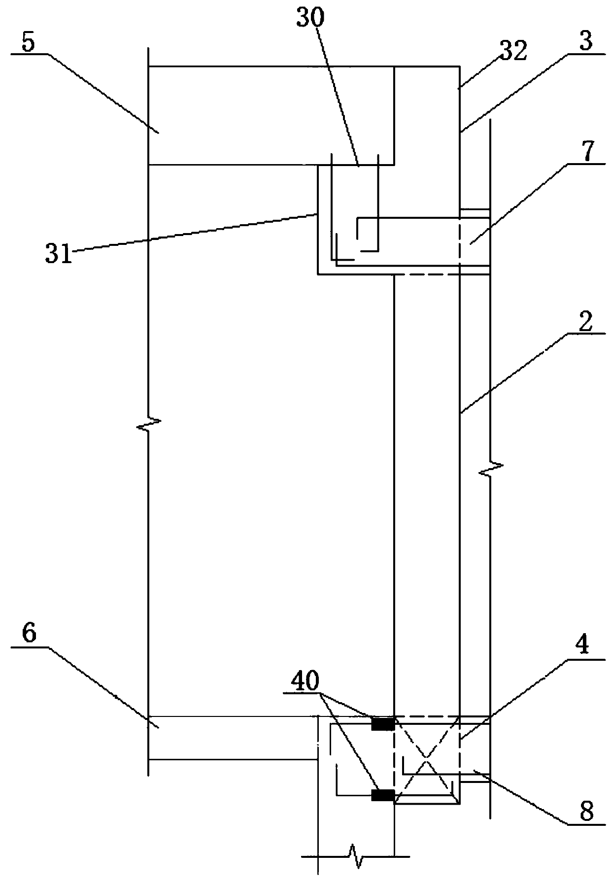 Connecting port structure of subway station and property development and rail transit subway platform