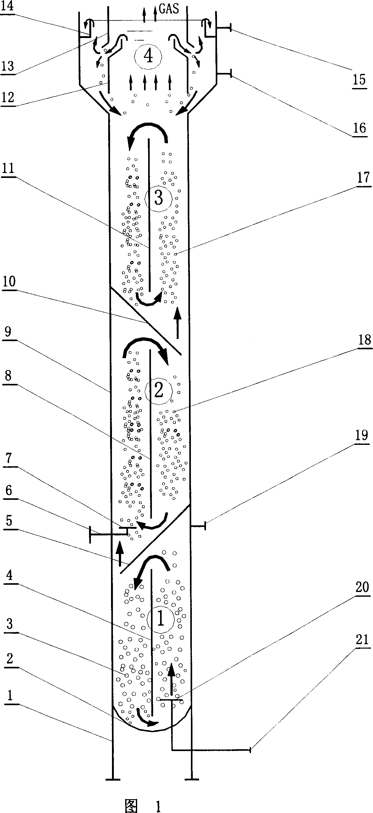 Multi-stage inner-circulation nitration-denitrification biological denitrogenation reactor