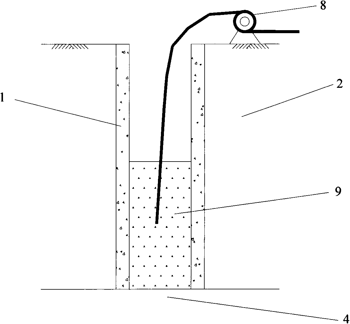 Construction method of large-diameter expanded bore pile based on PCC pile