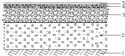 Non-radioactive environment-friendly energy-accumulation luminous pervious concrete pavement and construction method thereof