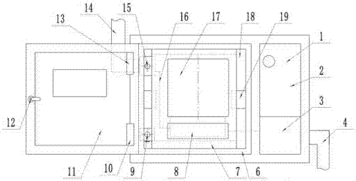 Electric meter box having electricity stealing prevention alarm function and door opening alarm device thereof