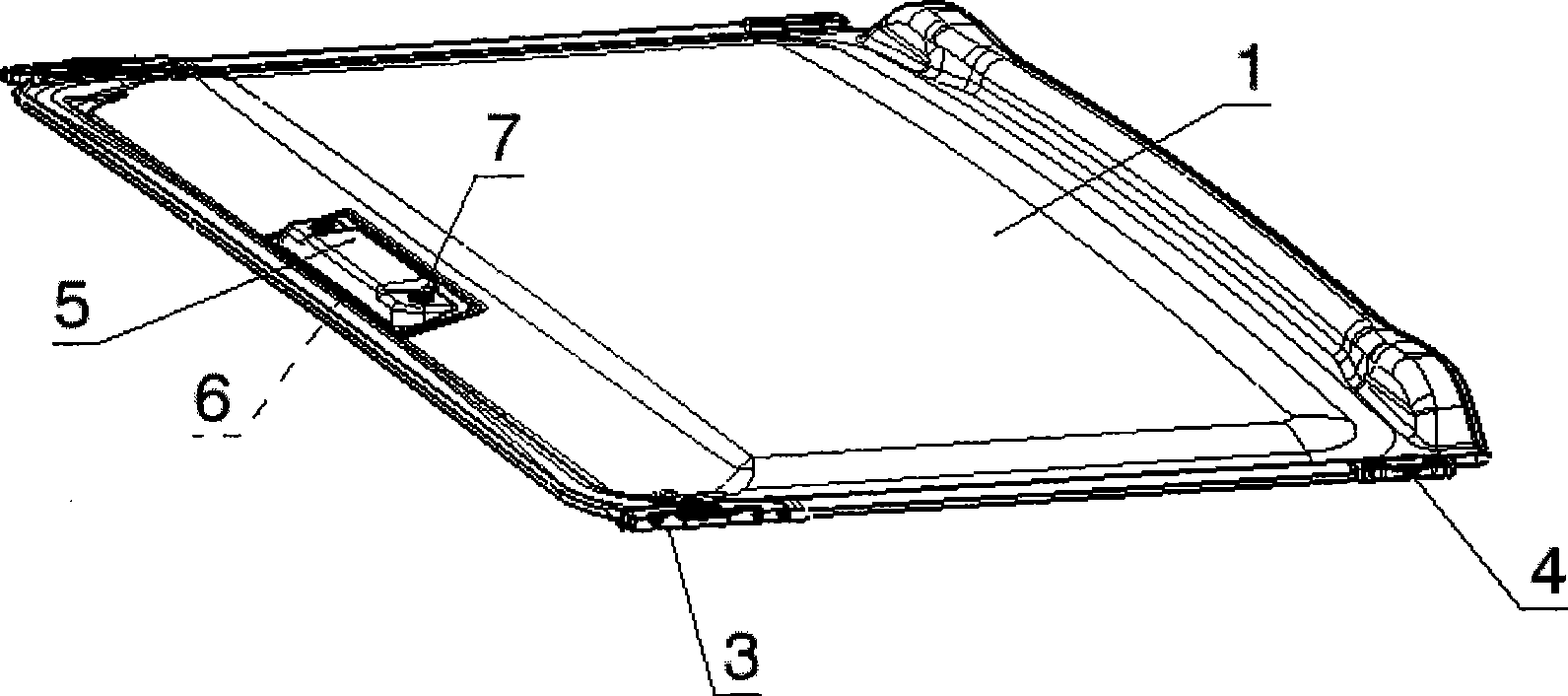 Dormer window sunshading board of motor vehicle