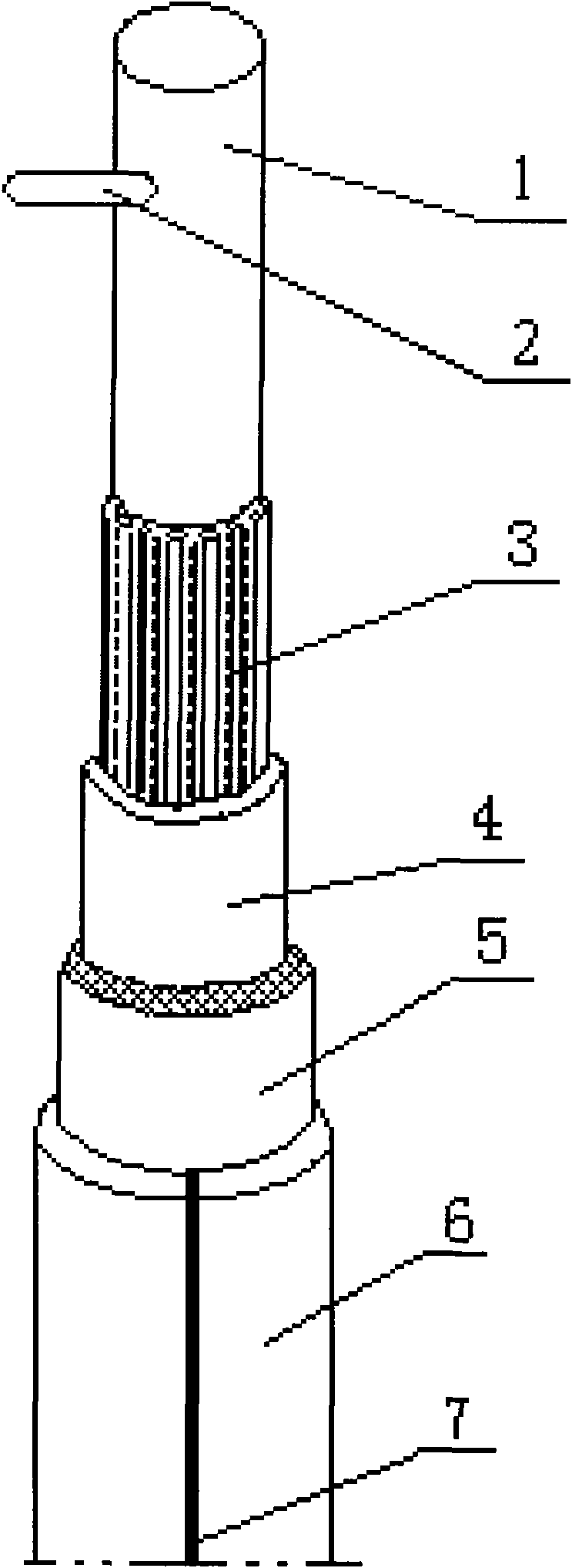 Temperature and pressure monitoring cable with protection tube and manufacturing method thereof