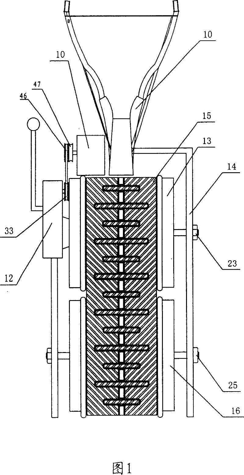 Single-group wheel-track combined type domestic rice combine