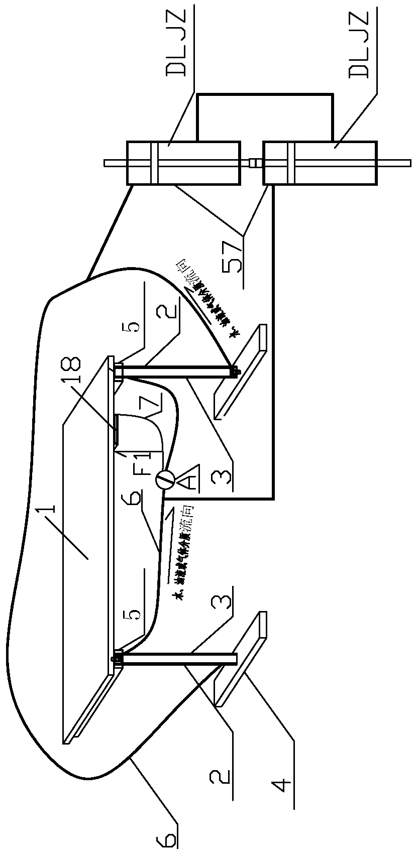 External air reservoir or tank linkage synchronous lifting table based on principle of gas spring