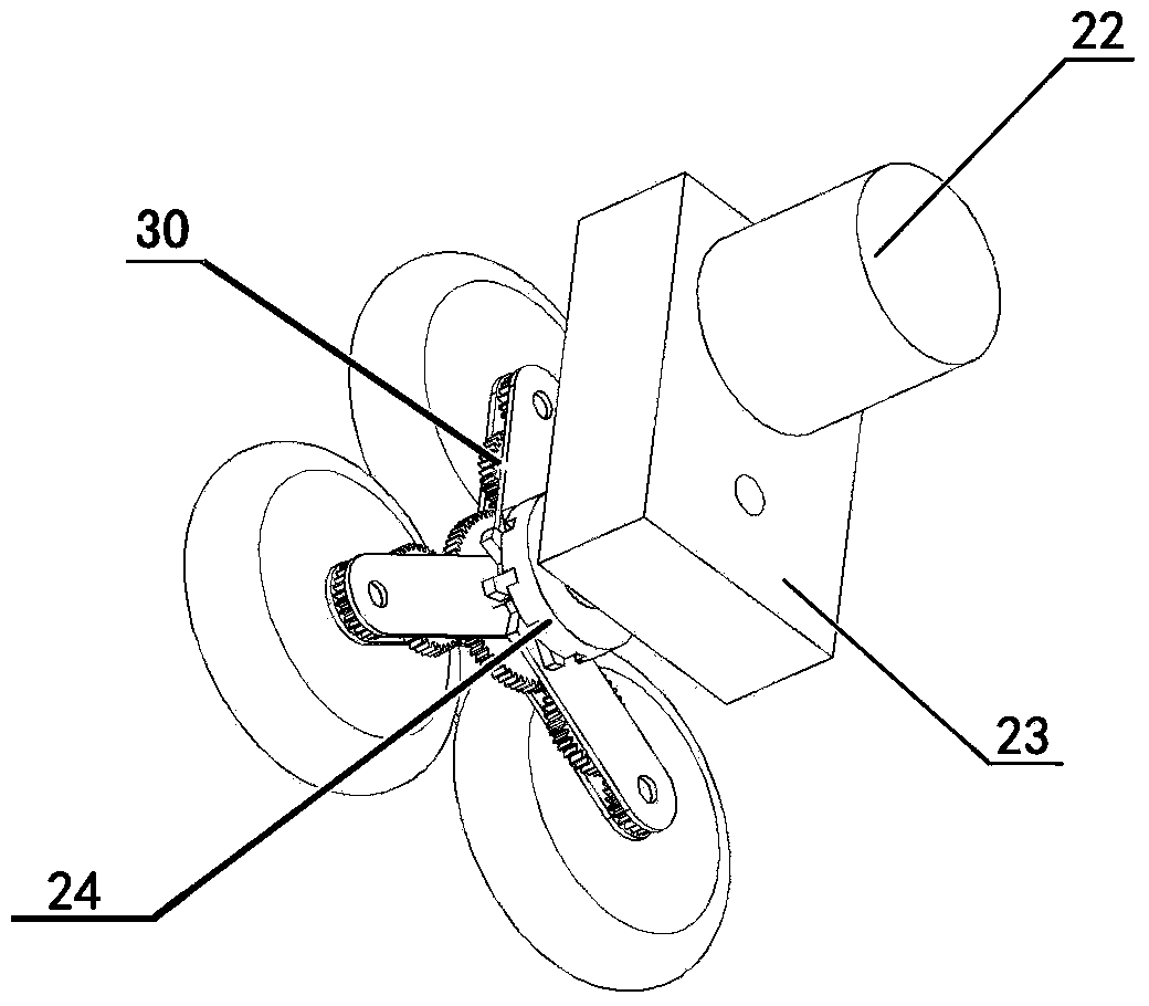 Under-actuated self-adaptive type stair climbing wheelchair