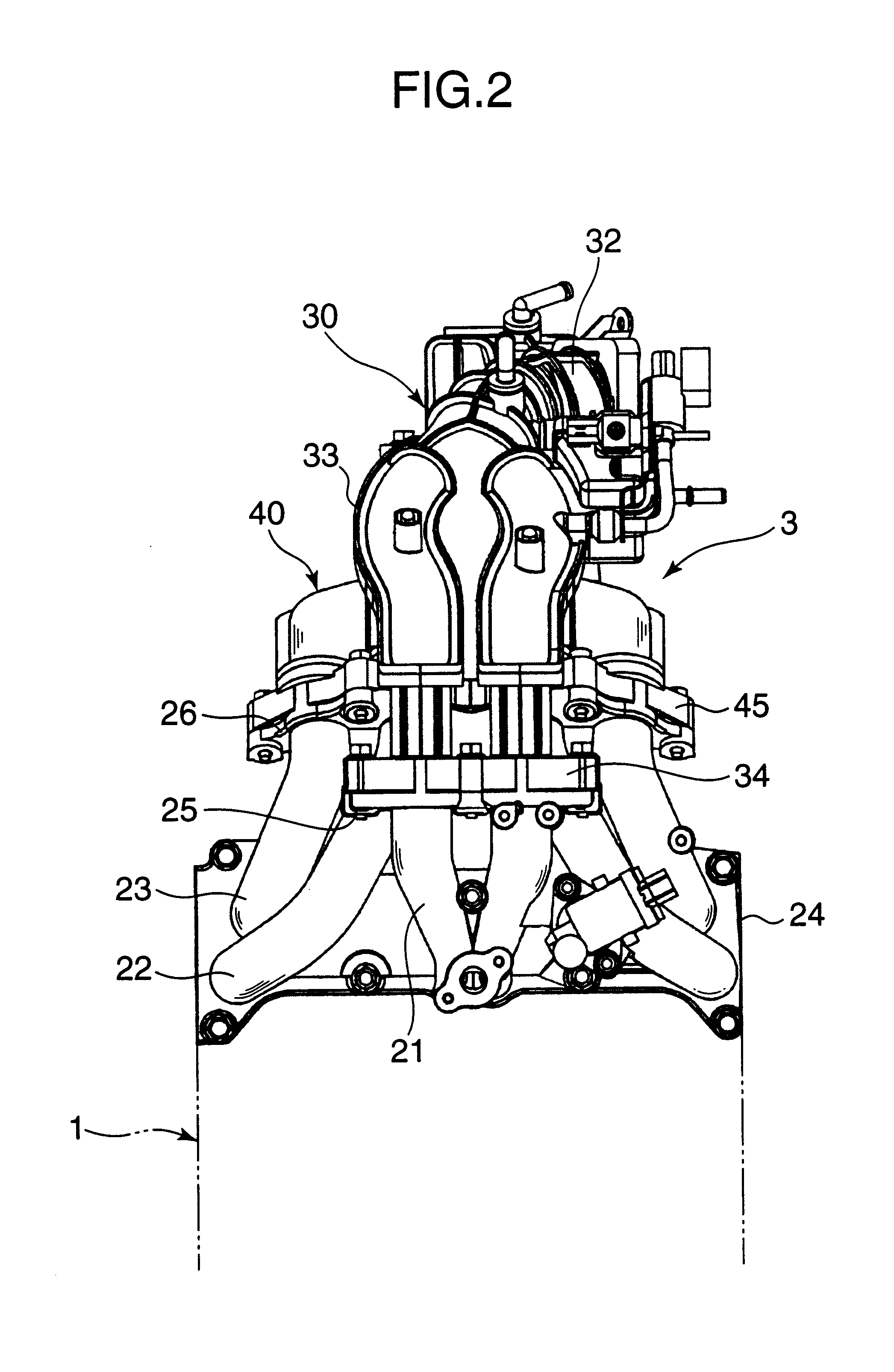 Intake system of an engine