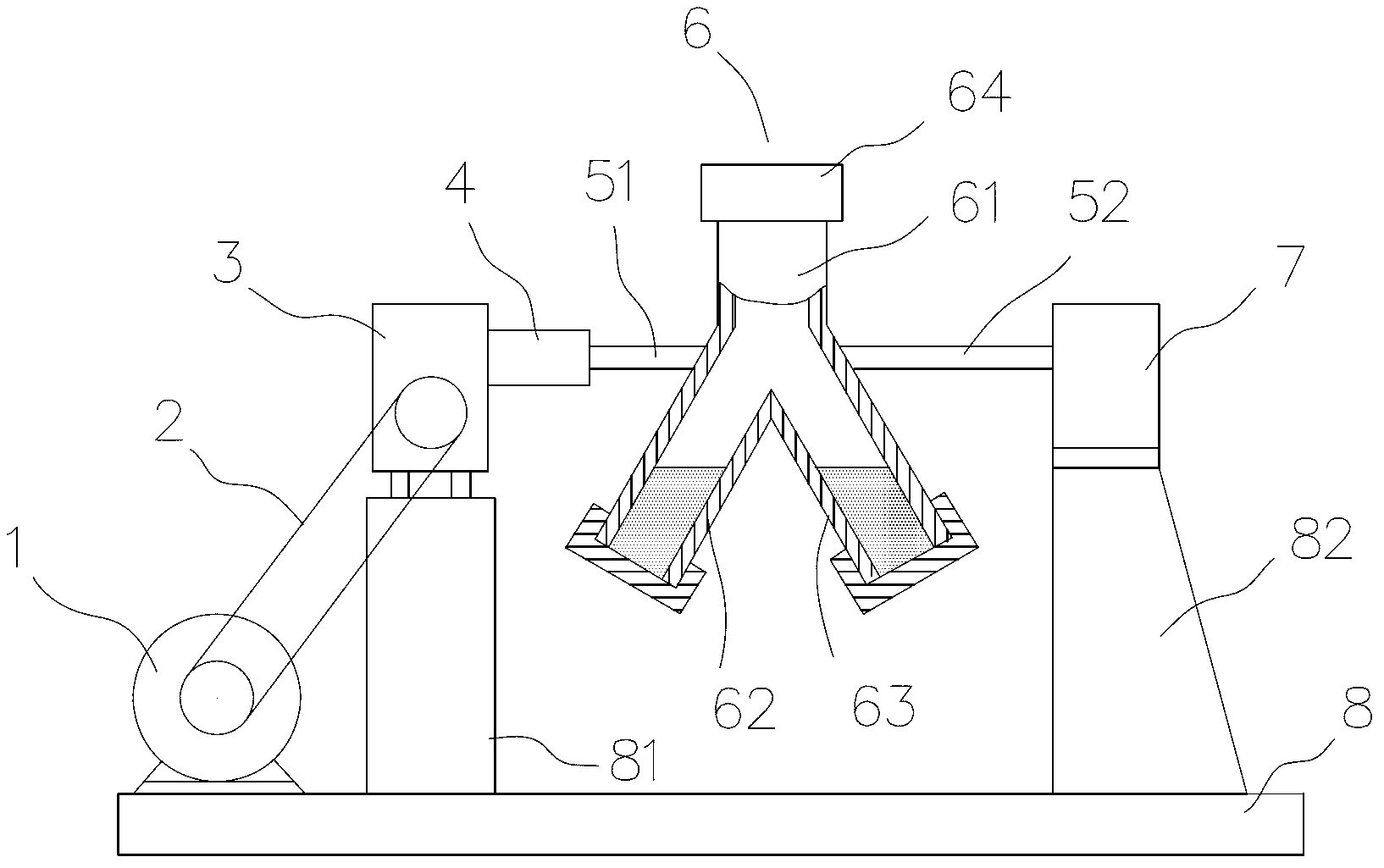 Y-shaped mixer used for sintered powder