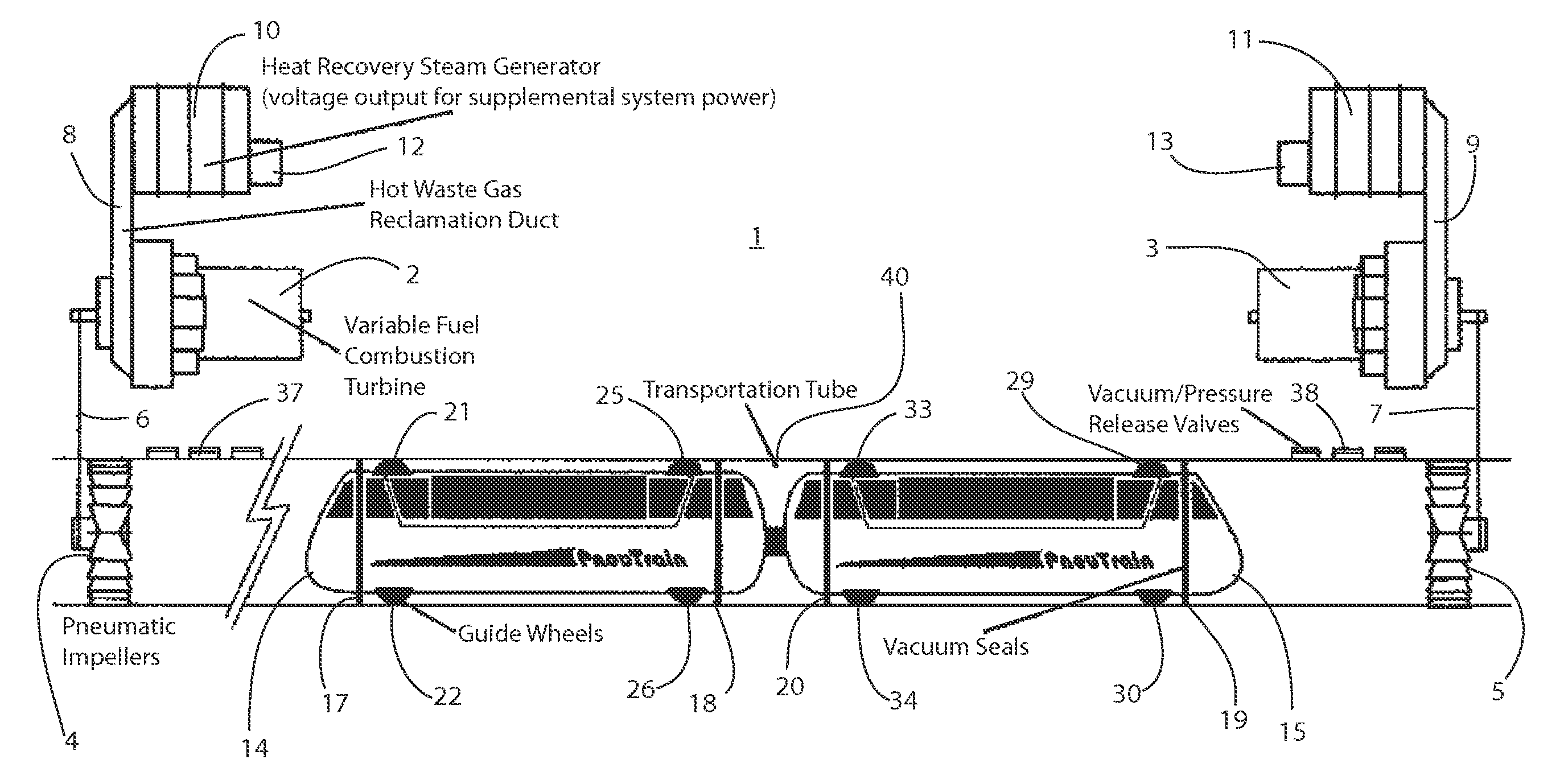 Pneumatic mass transportation system