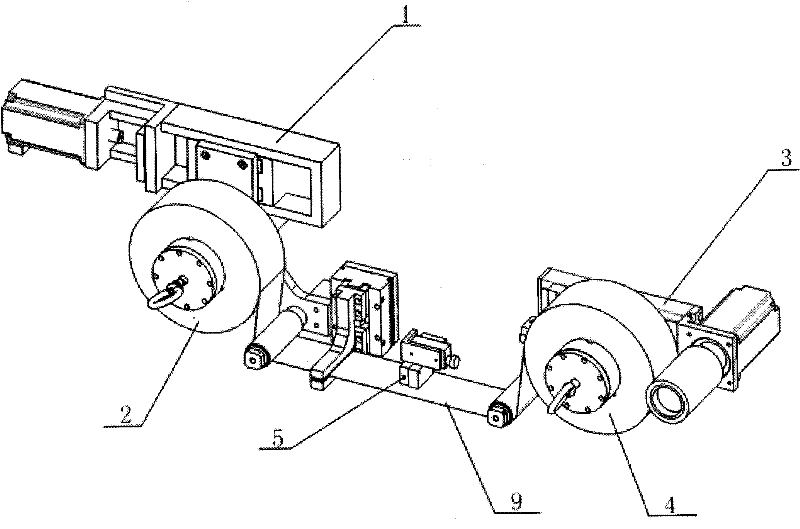 Digital holographic high-precision foil-feeding device of bronzing machine