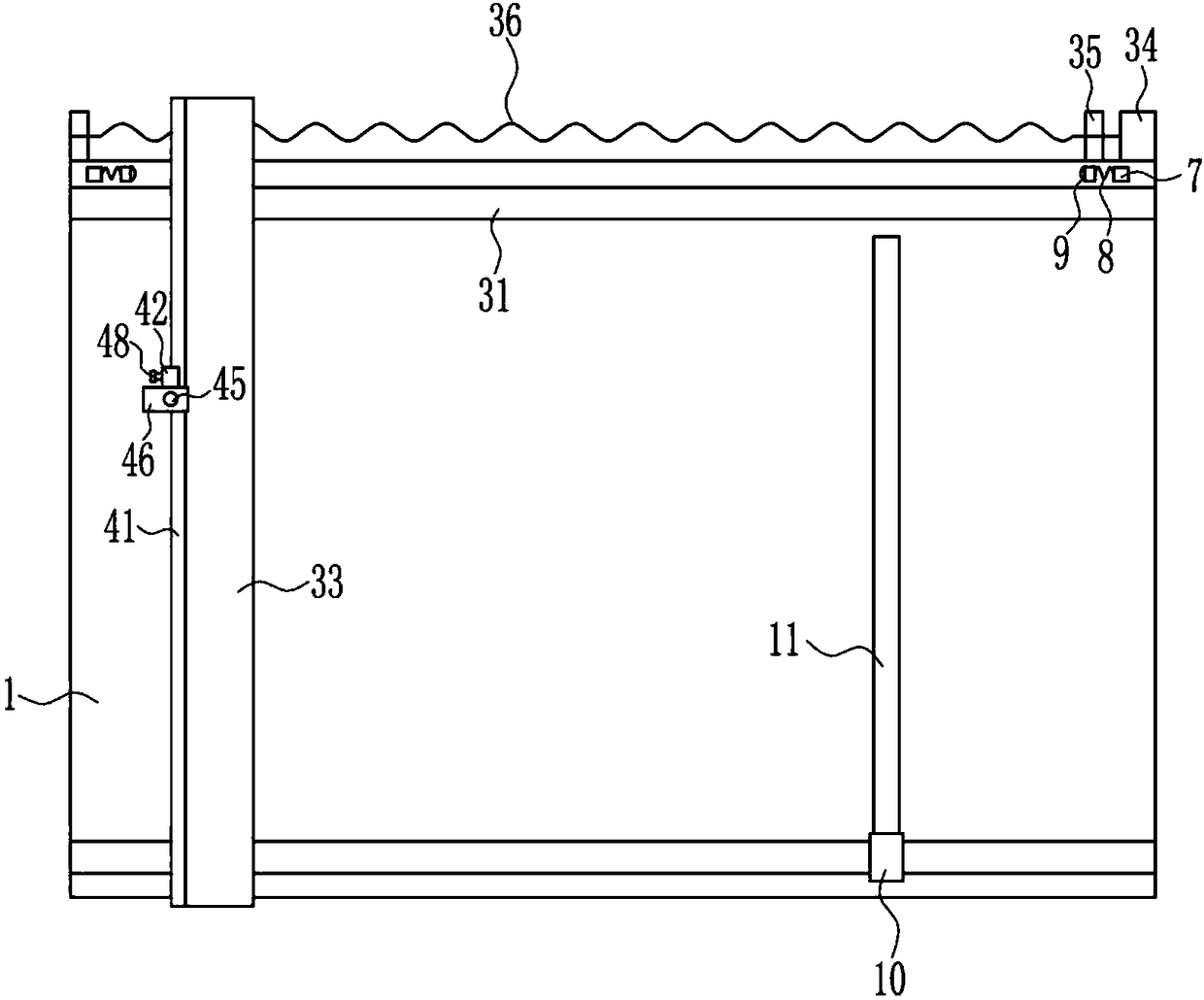 Stave straight line drawing equipment for music teaching