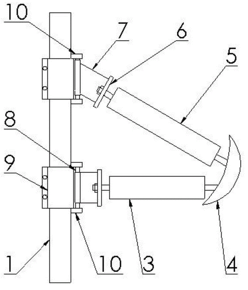 Compound rotating cross arm