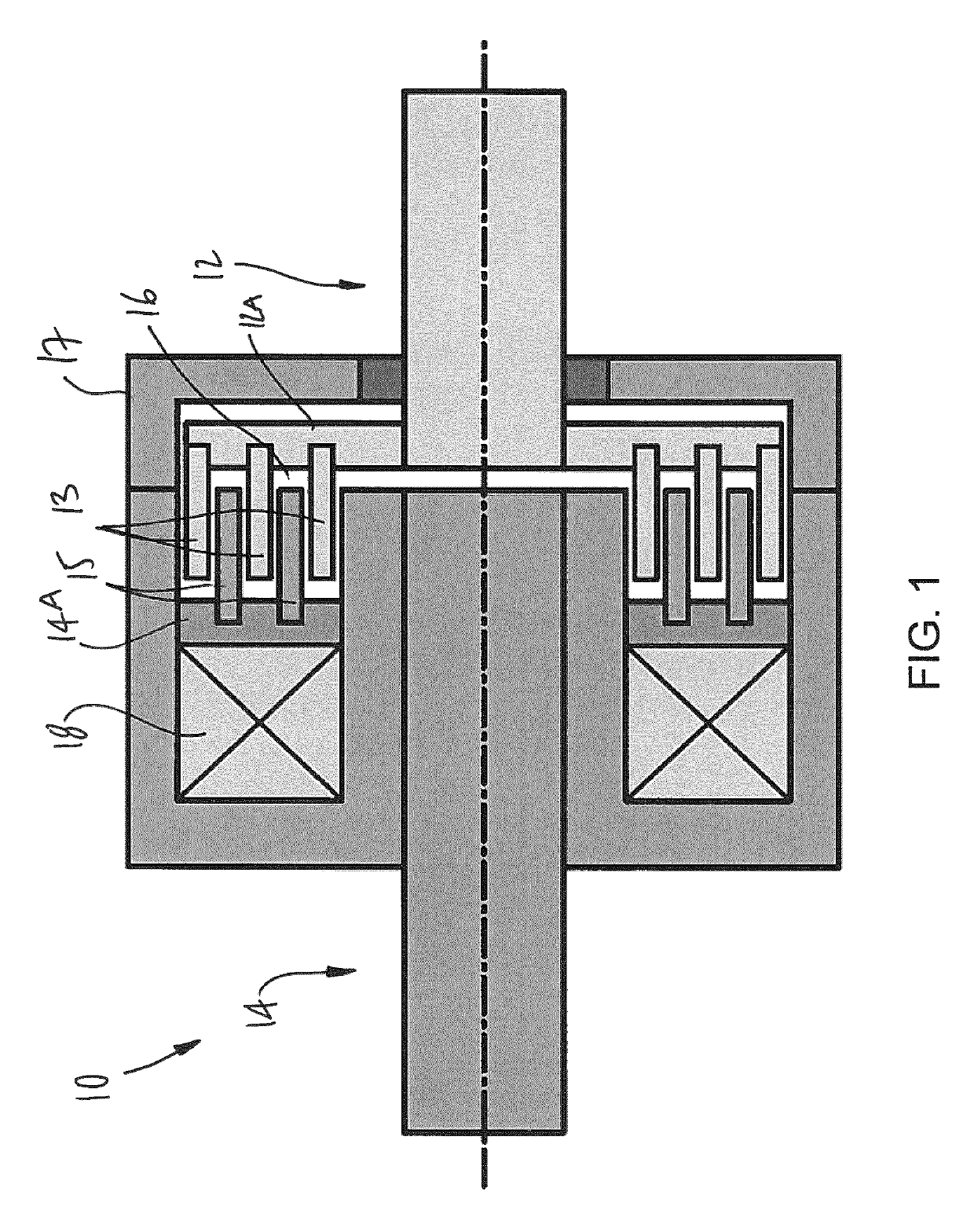 Magnetorheological fluid clutch apparatus with cylindrical fluid gap