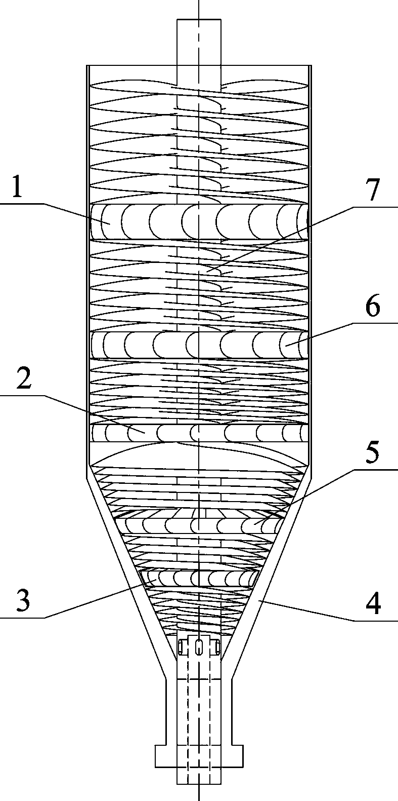 Variable pitch spiral compression machine head of spiral compression-expansion refrigerator