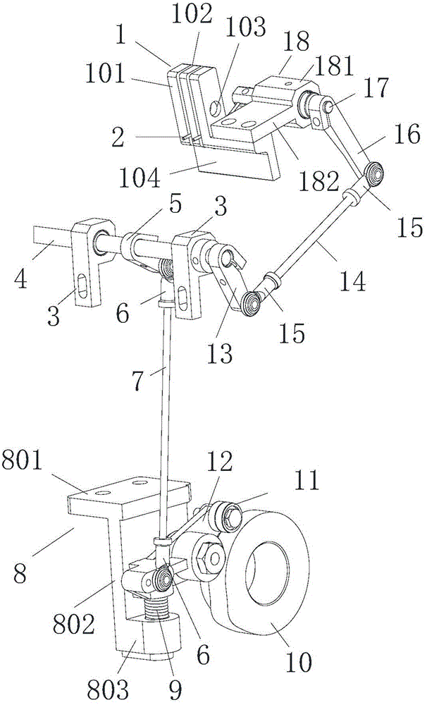 A mechanical drafting device for an air-jet loom