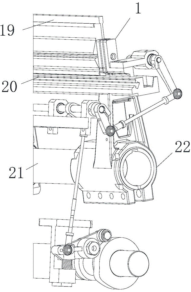 A mechanical drafting device for an air-jet loom