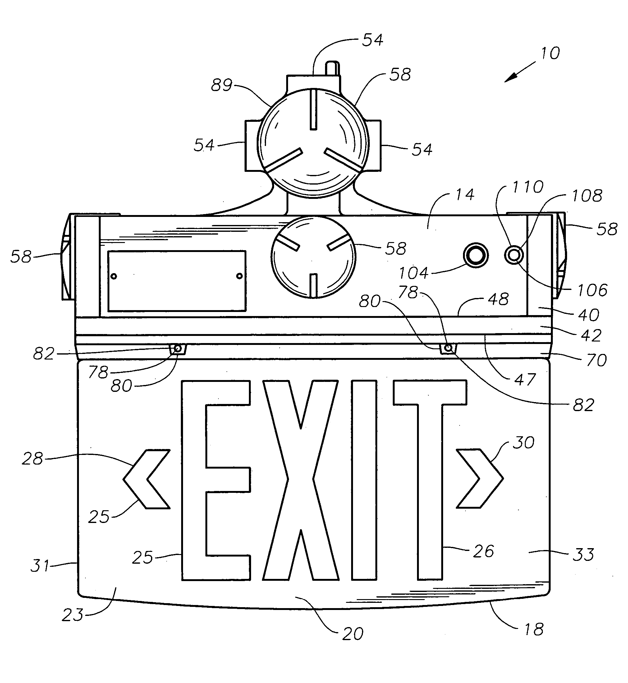 Hazardous-location-rated exit sign