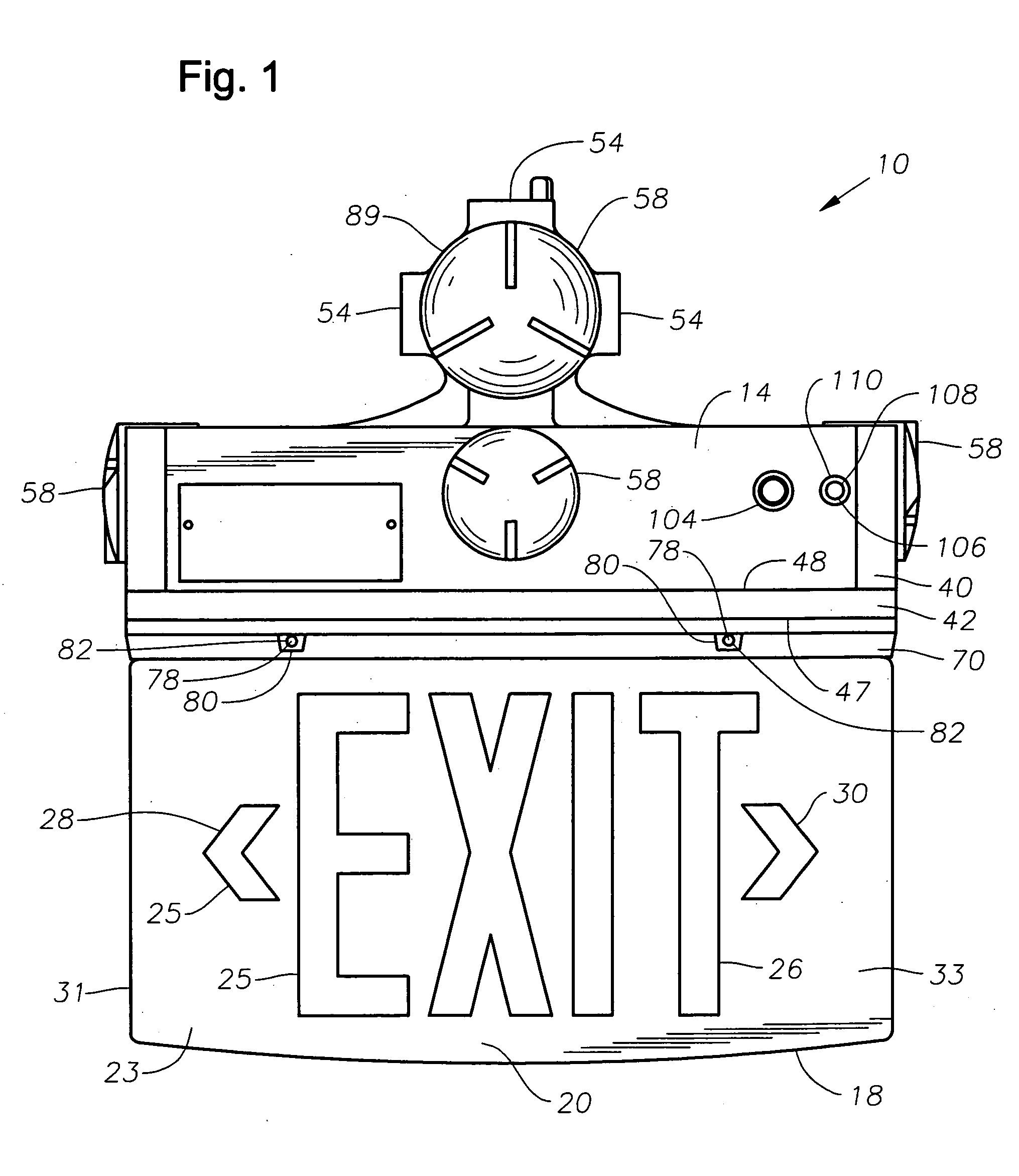 Hazardous-location-rated exit sign