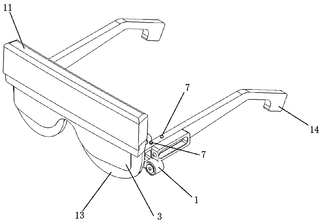 Intelligent glasses with sheltering function as well as control system