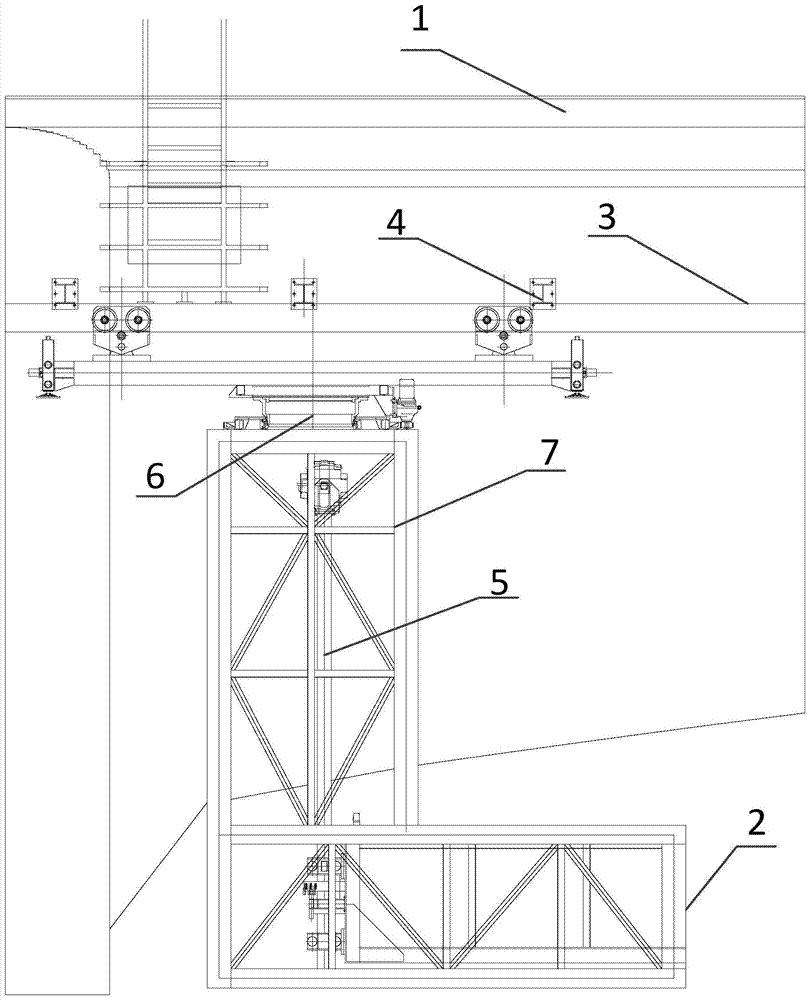 A pier-passable bridge inspection equipment