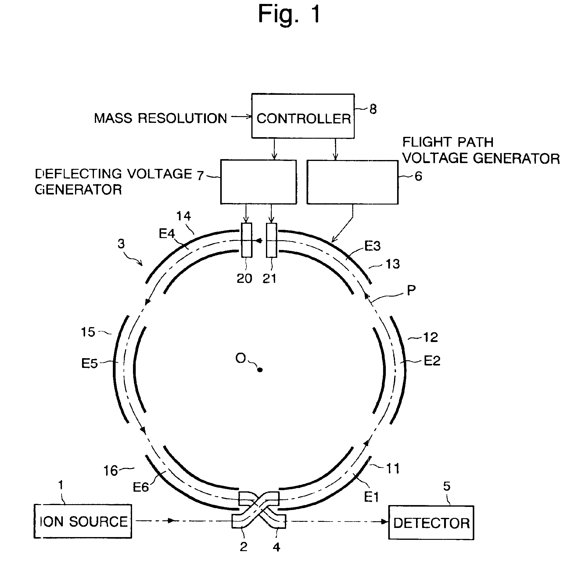 Mass spectrometer and method of determining mass-to-charge ratio of ion