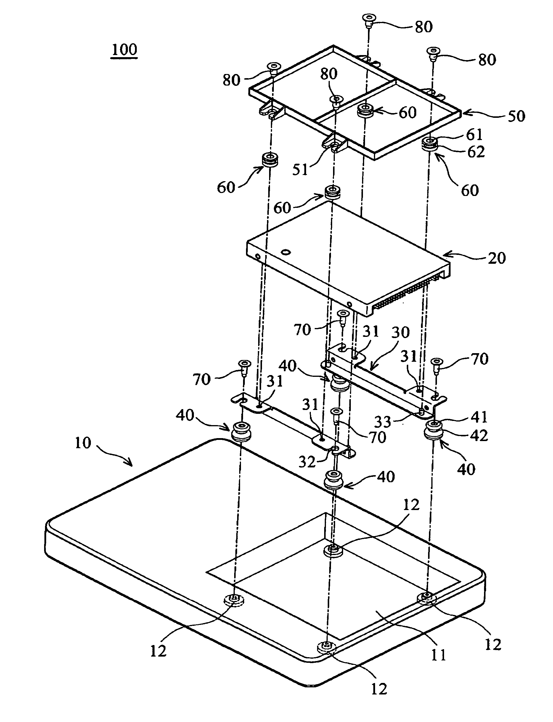 Shock absorber assembly and portable computer utilizing the same