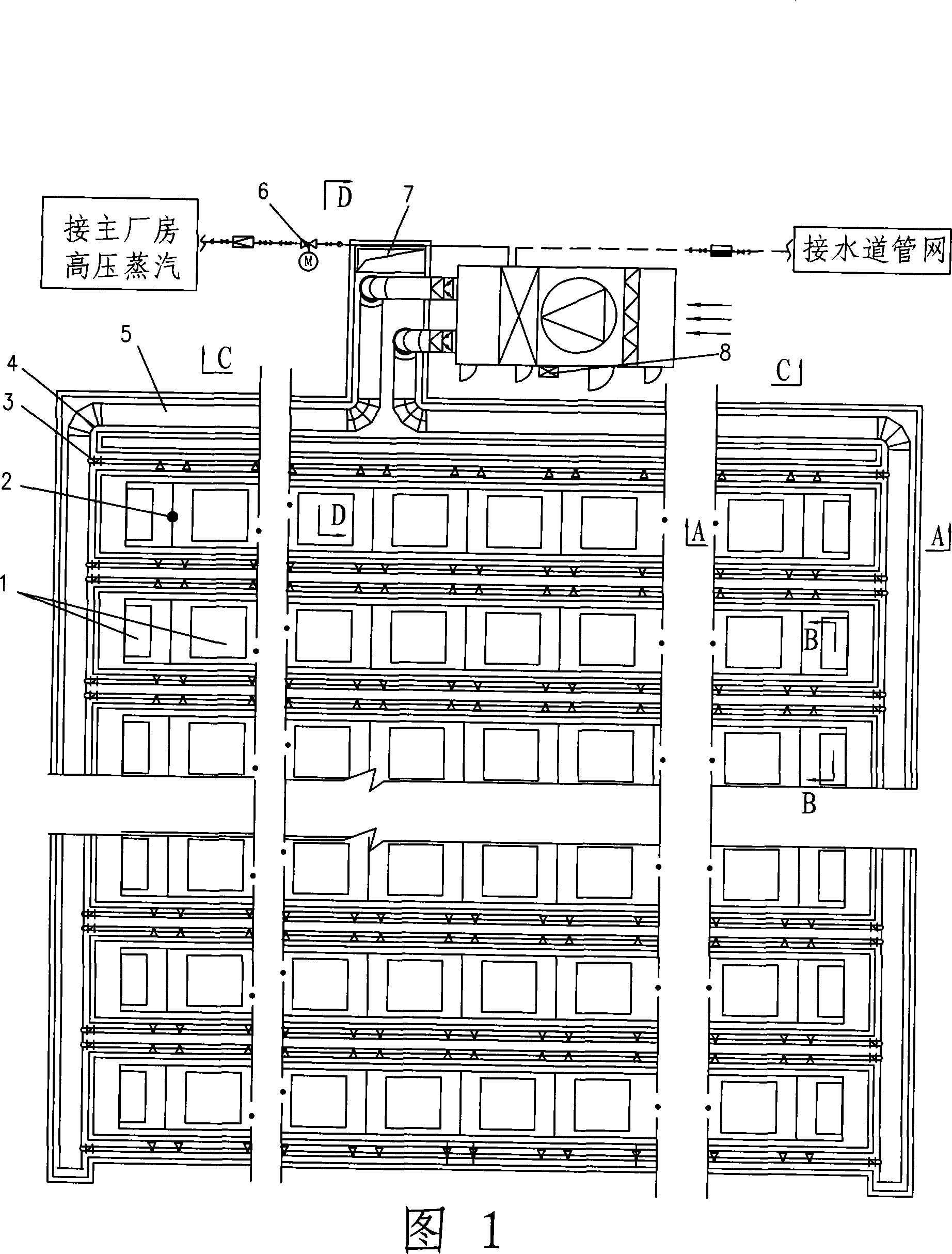 Anti-dew ventilation method and facilities for main factory building of cold rolling factory