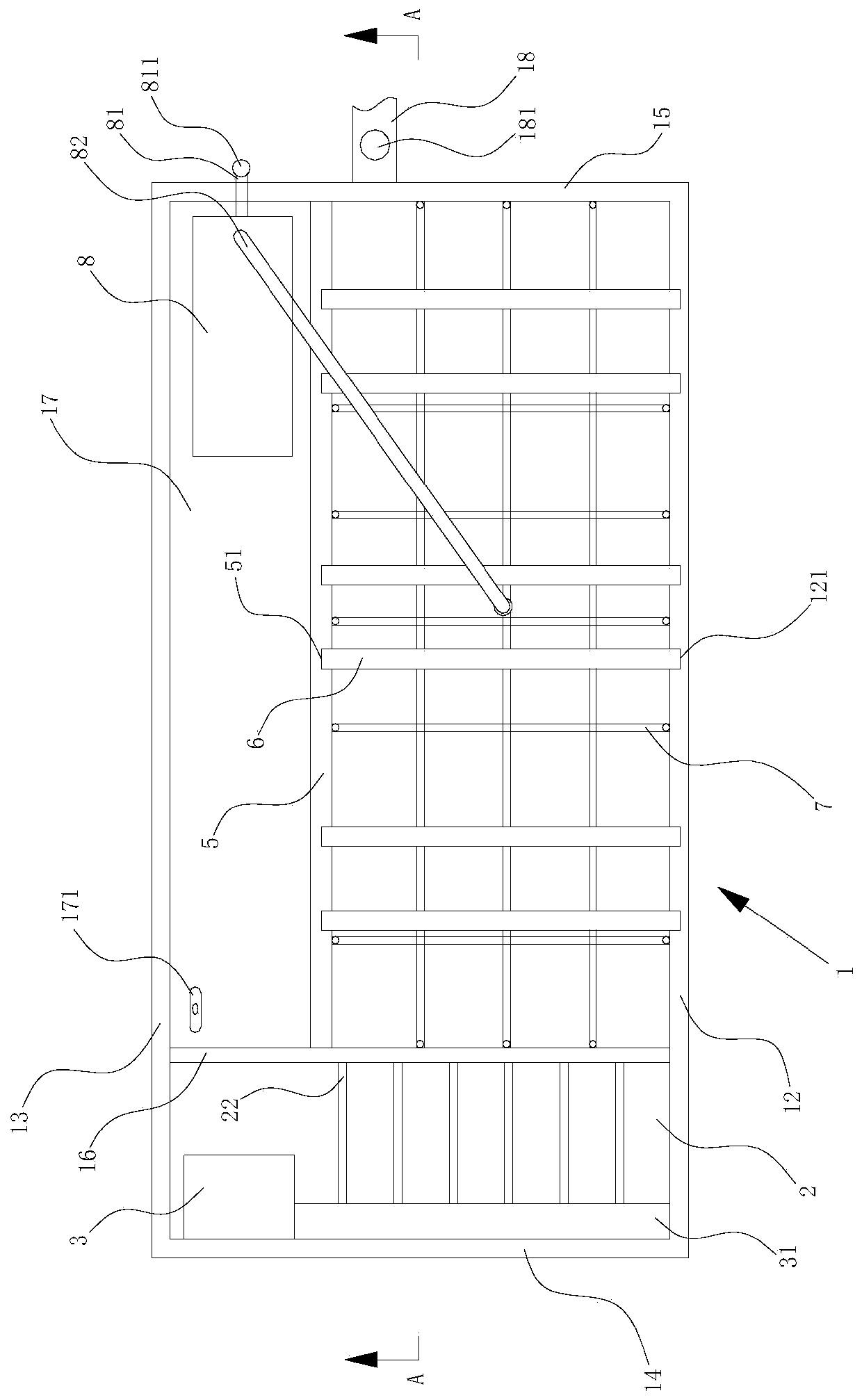 Glass slide flat dyeing device