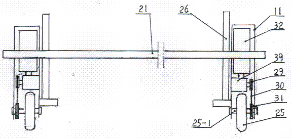 Automatic lifting and parallel shift type automobile chassis device