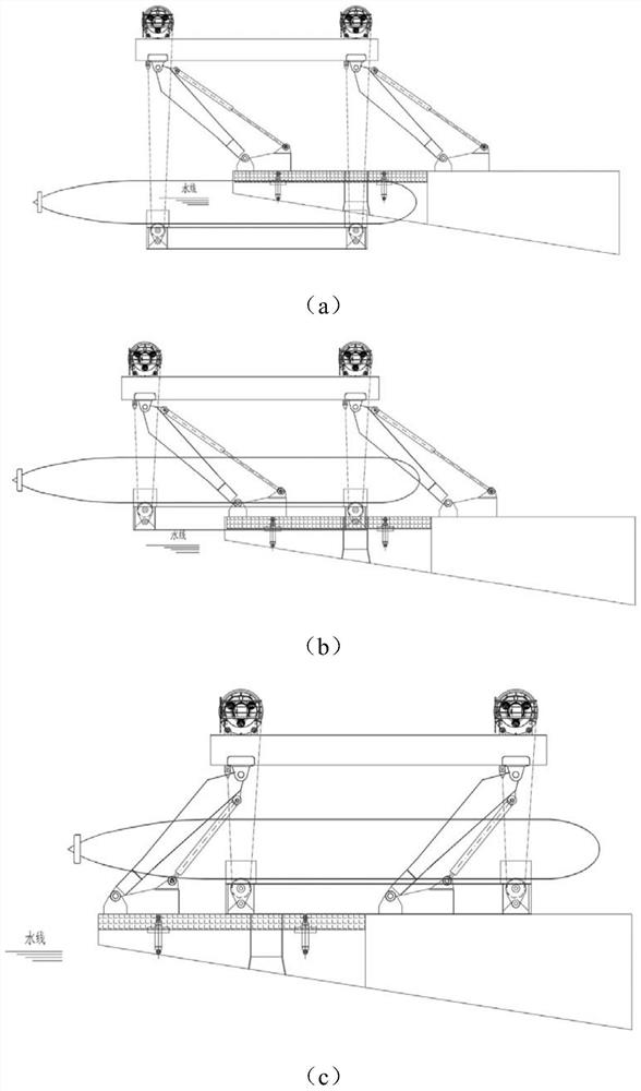 Double-portal folding and unfolding device and operation method thereof