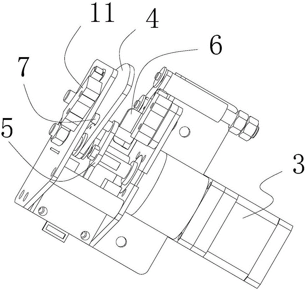 The bag pushing mechanism of the one-piece bag slitting and cutting unit machine