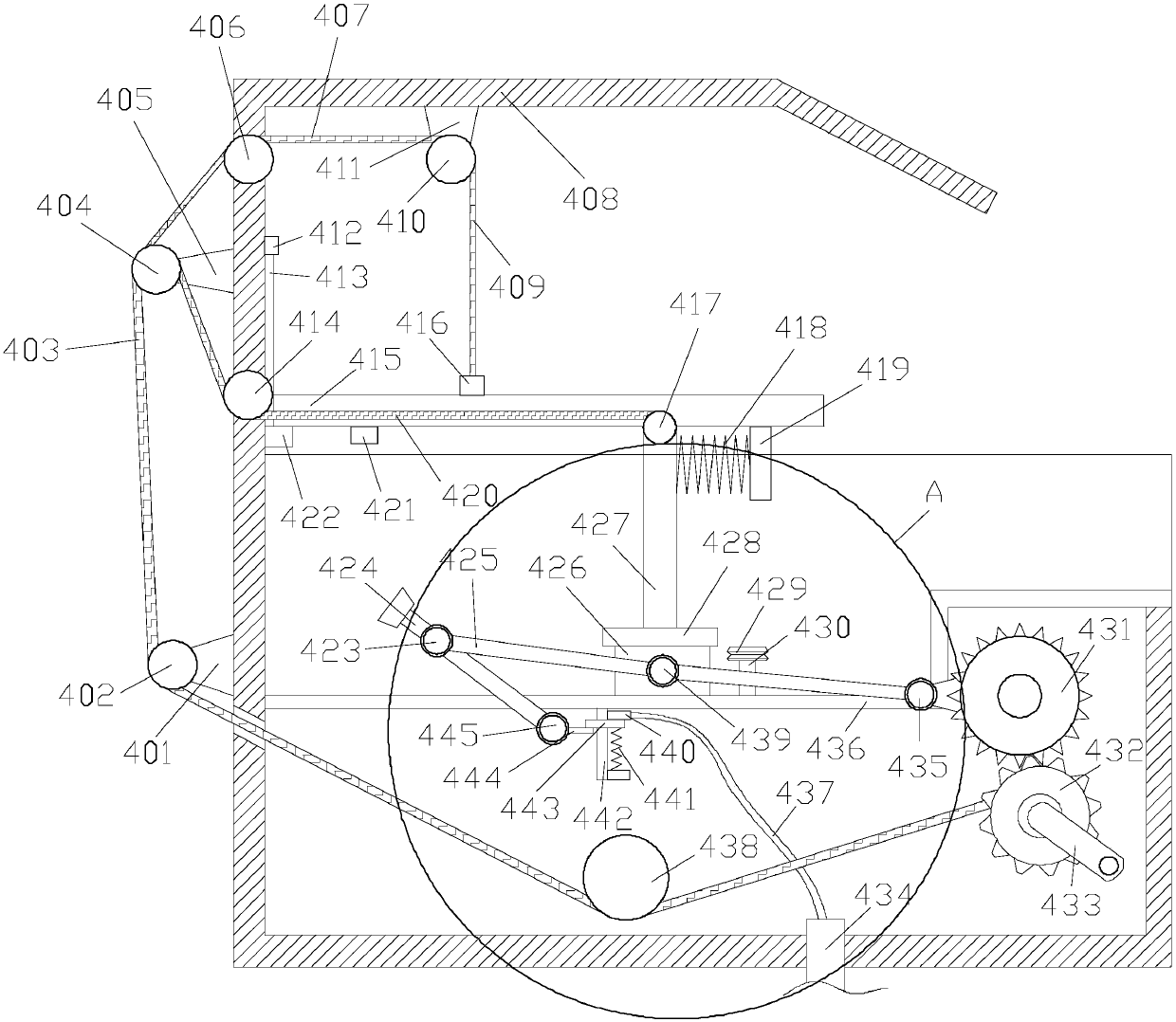 A serpentine spring bending device