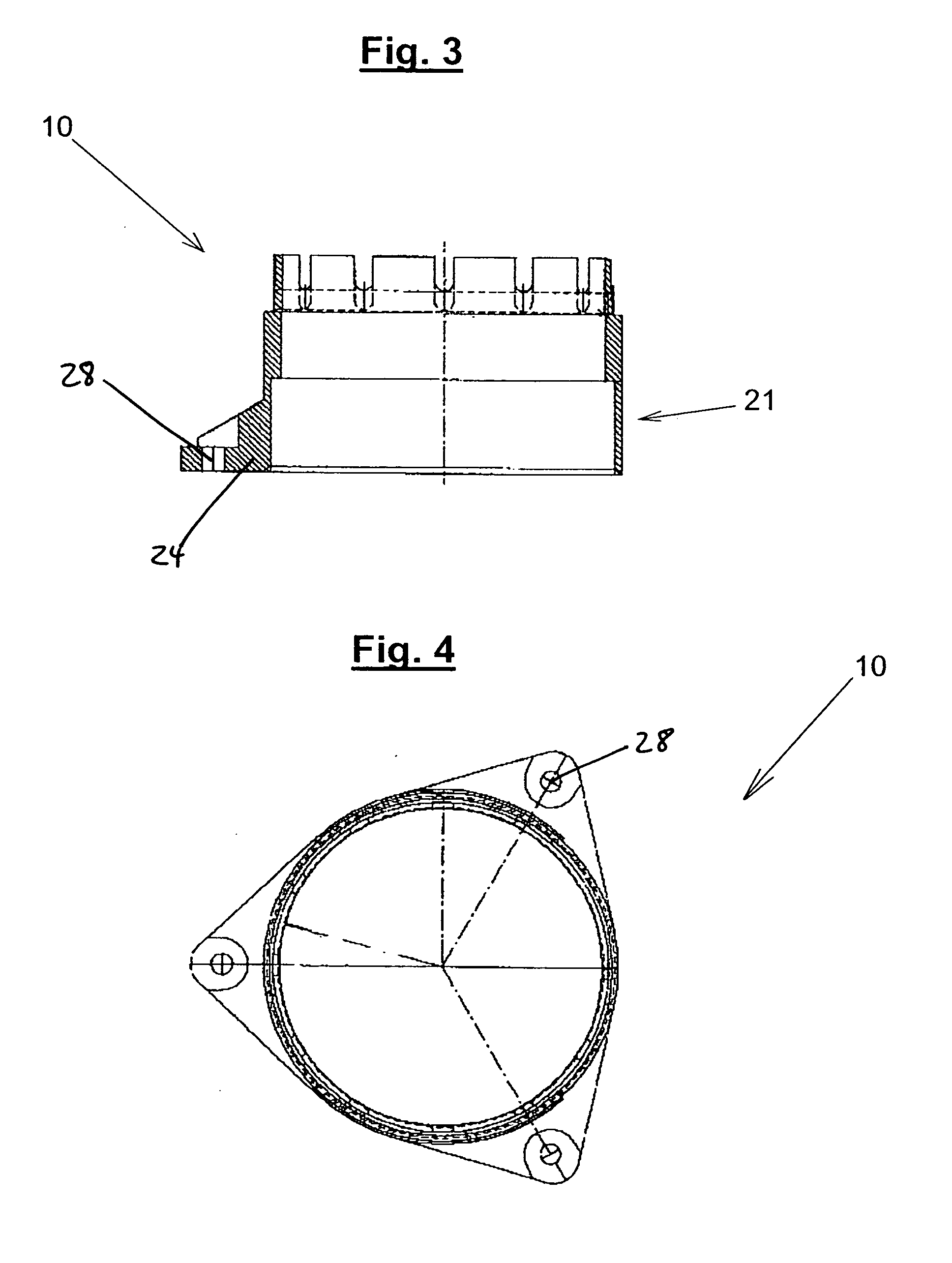 Mounting device for a capacitor