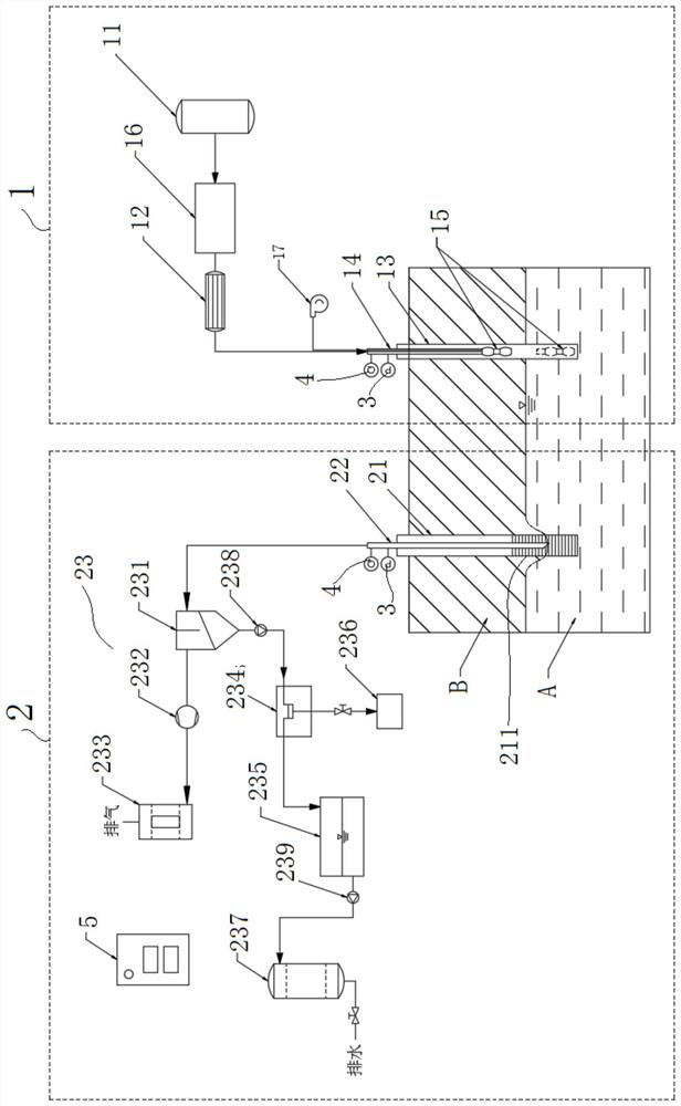 Pneumatic fracturing enhanced multiphase extraction system for contaminated site treatment