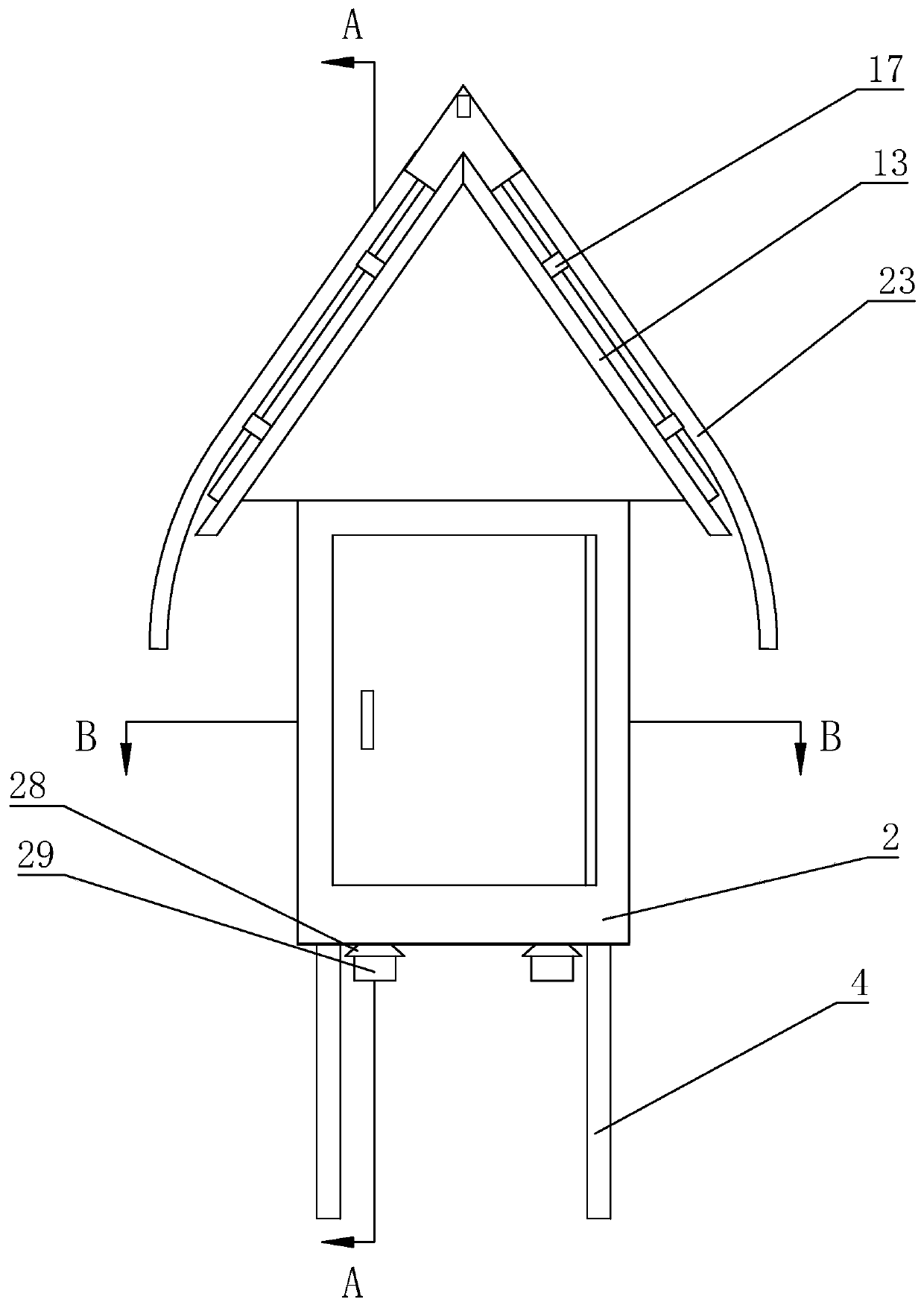 Outdoor power box with self-protection function