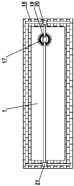 Scale removal device for flue