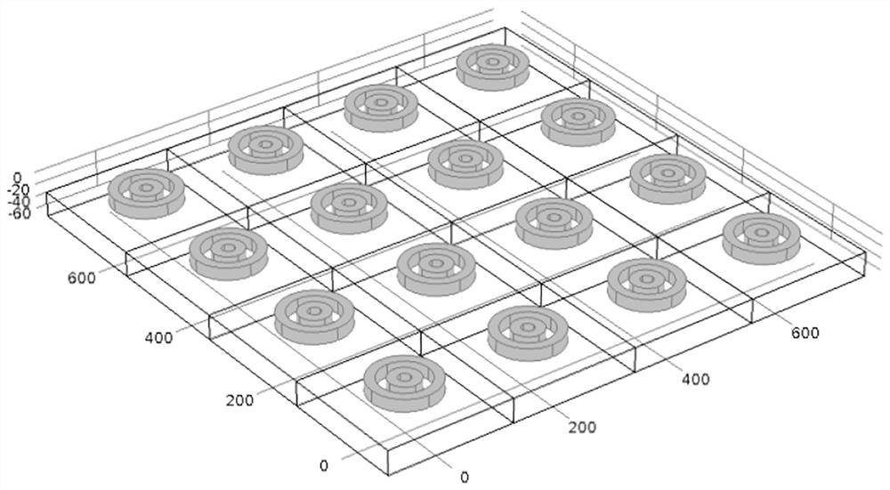 A far-infrared domain polarization-insensitive all-dielectric metasurface structure and fabrication method