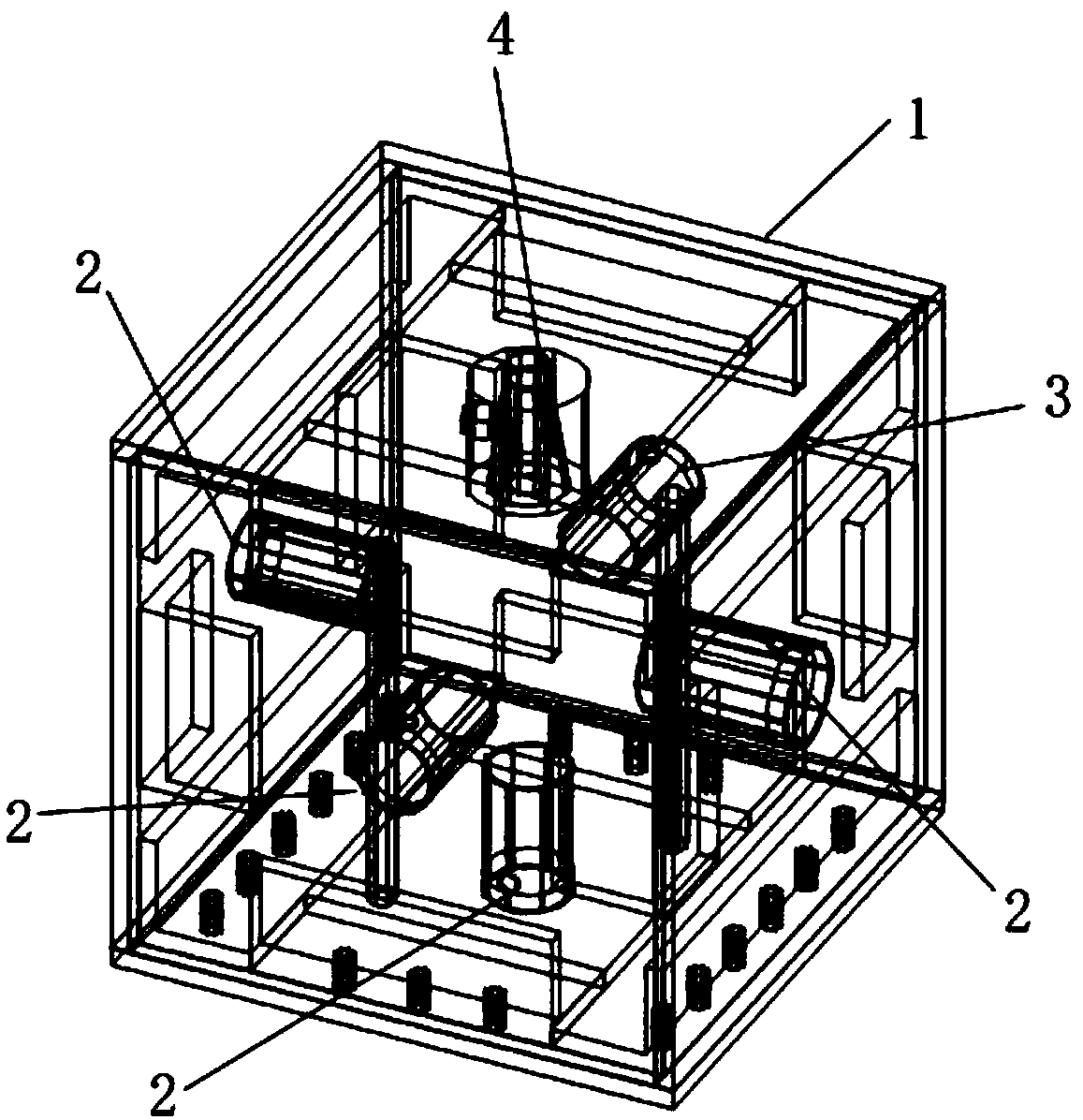 Monitoring method of cubic scouring safety monitoring device for bridge foundation