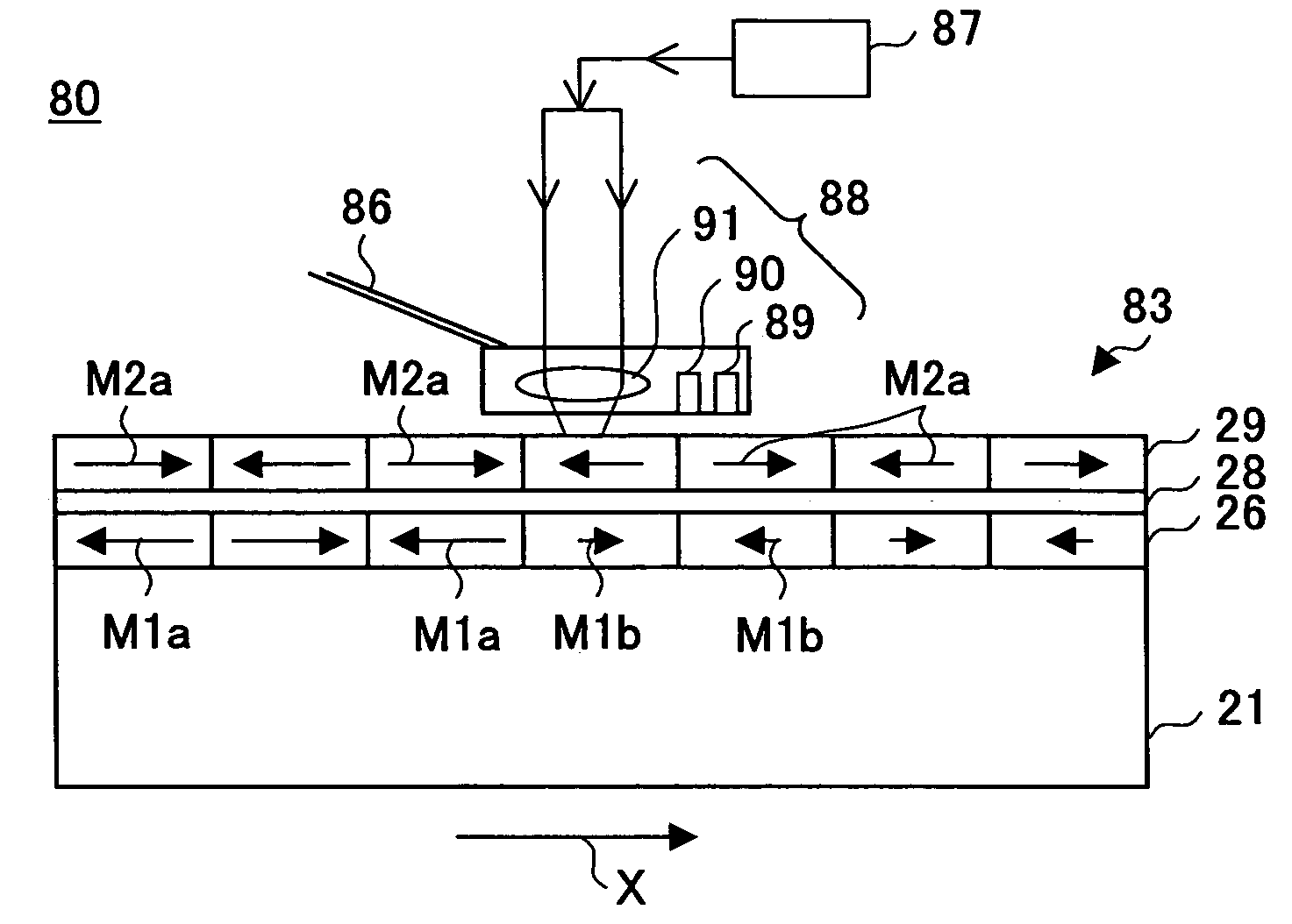 Magnetic recording medium, magnetic storage and method for reproducing information from magnetic recording medium