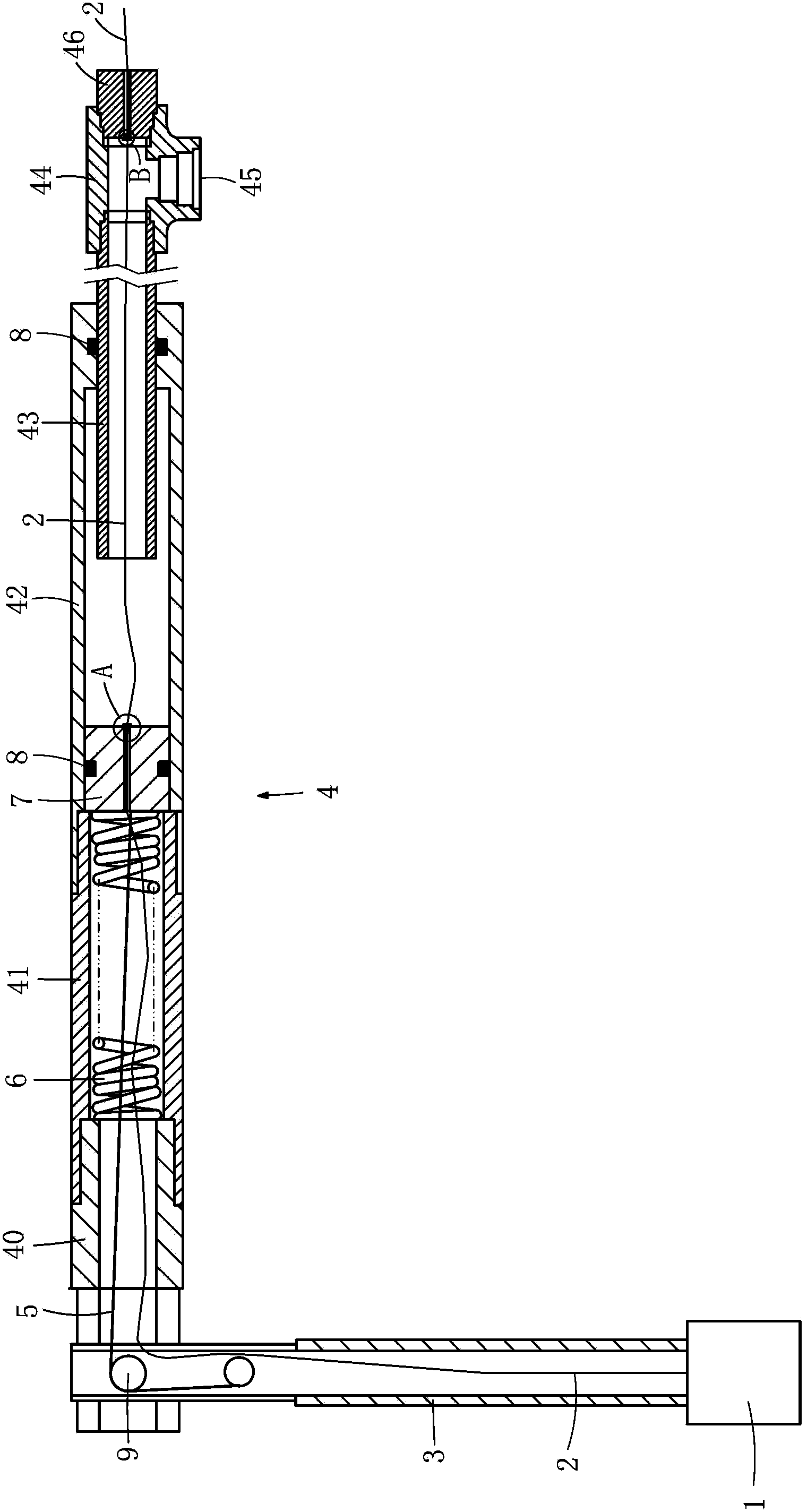 Ultrasonic flaw detection auxiliary device inside air bottle