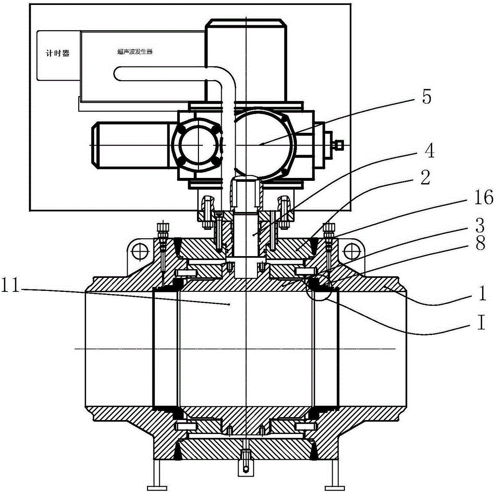 Ultrasonic self-cleaning anti-scaling ball valve