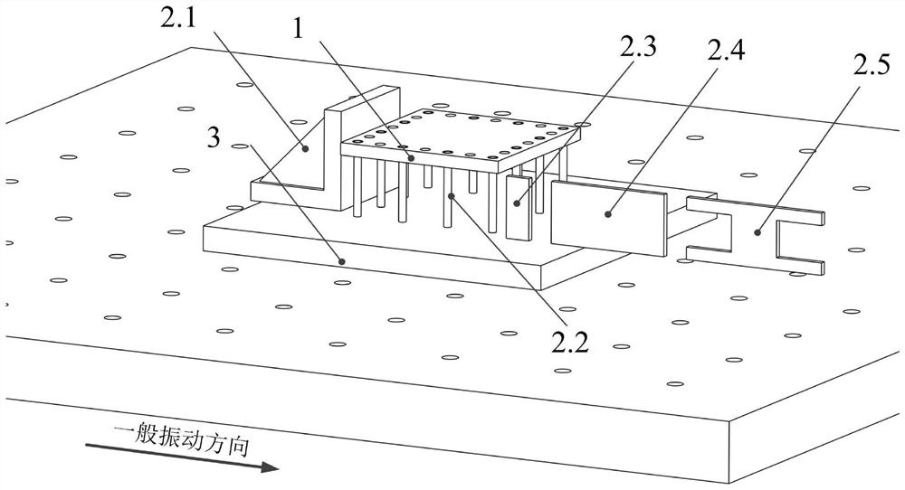 Multi-dimensional vibration simulation device based on structural coupling