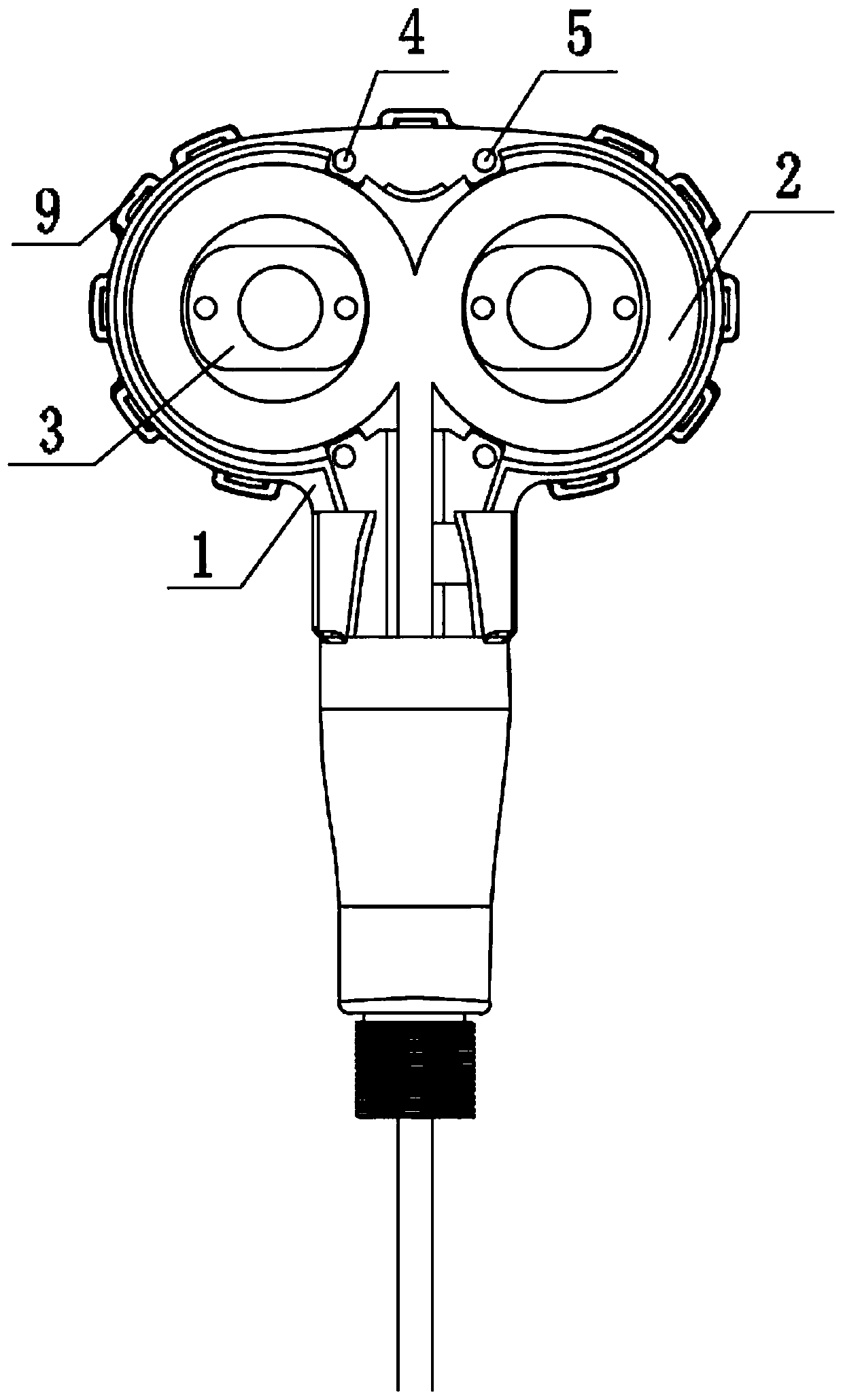 Integrated TMS coil racket for brain function detection and treatmen