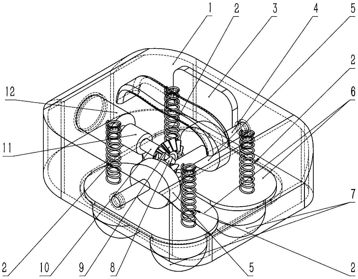 Convenient bionic massage instrument structure