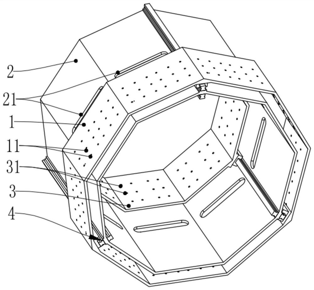 Multi-ring collimator imaging structure and imaging device of full-ring SPECT