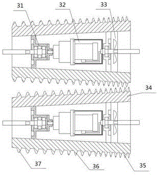 Stepless gear roller set and stepless gear roller crusher