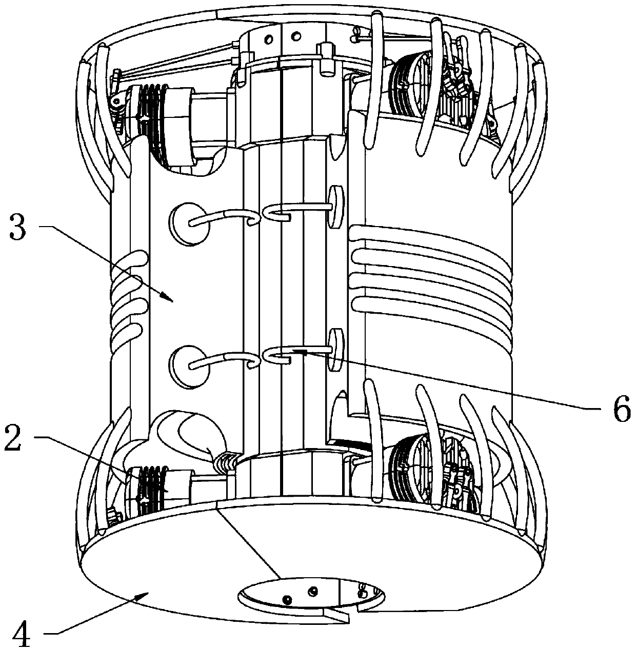 Packaged stem sap-flow measuring device with protective structure