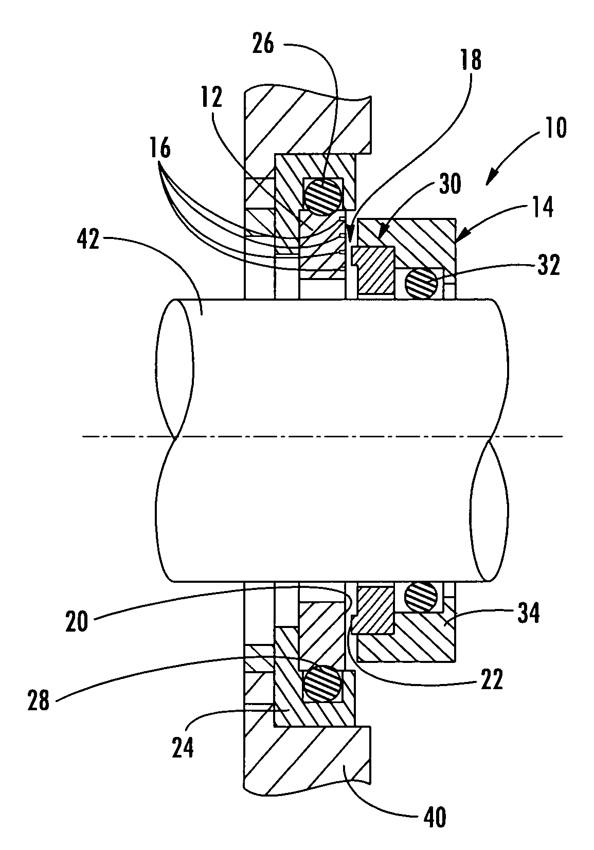 Hydrodynamic magnetic seal