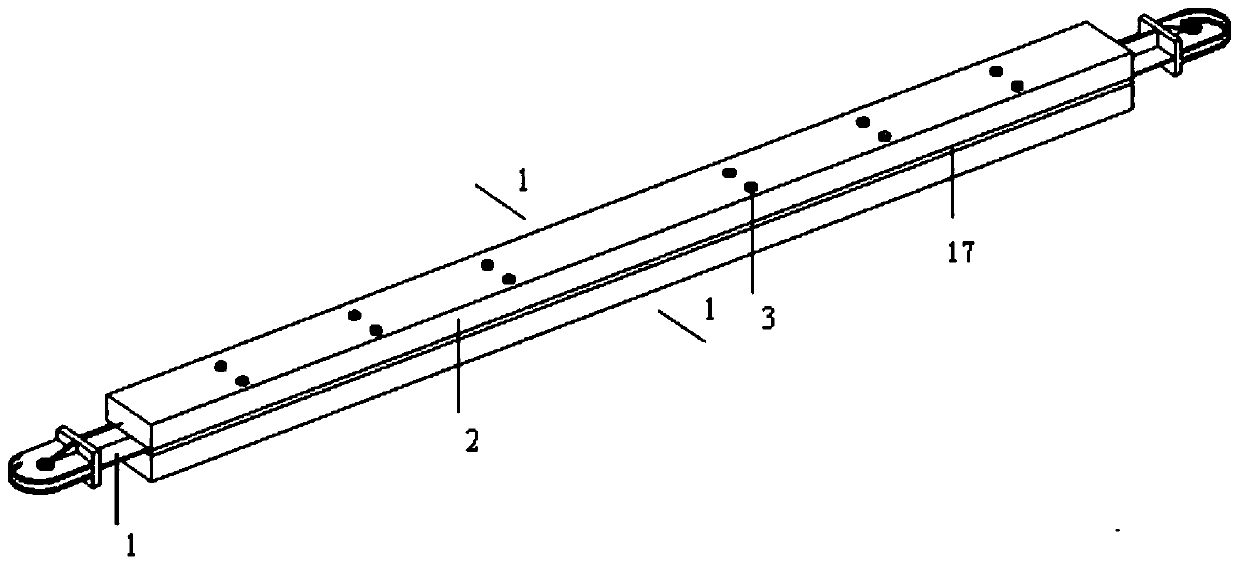 A prefabricated bolt-connected reinforced wood restrained buckling-resistant energy-dissipating brace