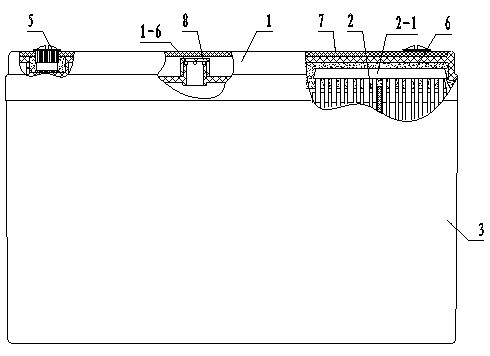 High volumetric specific energy valve-controlled sealed storage battery and preparing method thereof